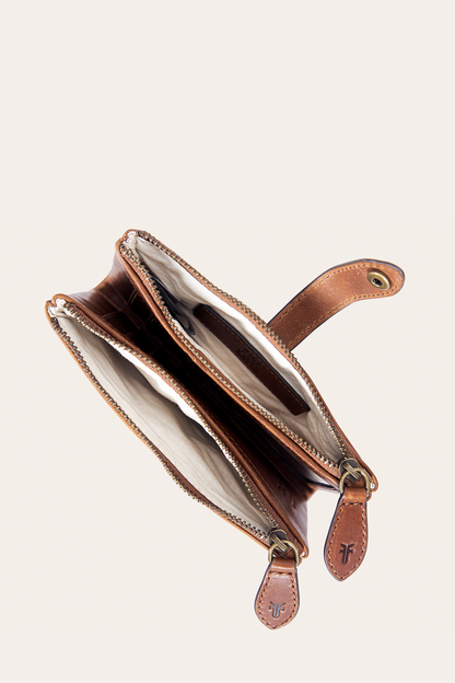 Melissa Cognac Double Zip Wallet | Frye Trusted