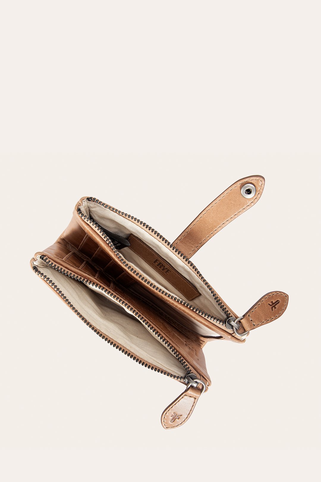 Melissa Beige Double Zip Wallet | Frye Featured