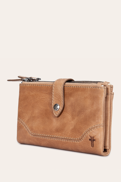 Melissa Beige Double Zip Wallet | Frye Featured