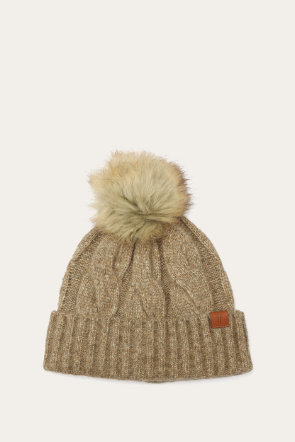 Burnt Olive Wide Cable Cuff Hat | Frye Exclusive