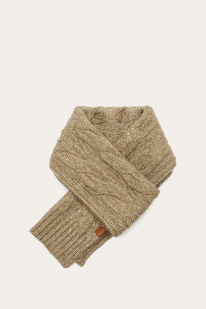 Burnt Olive Wide Cable Scarf | Frye Discount