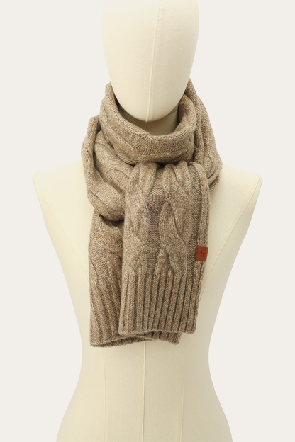 Burnt Olive Wide Cable Scarf | Frye Discount