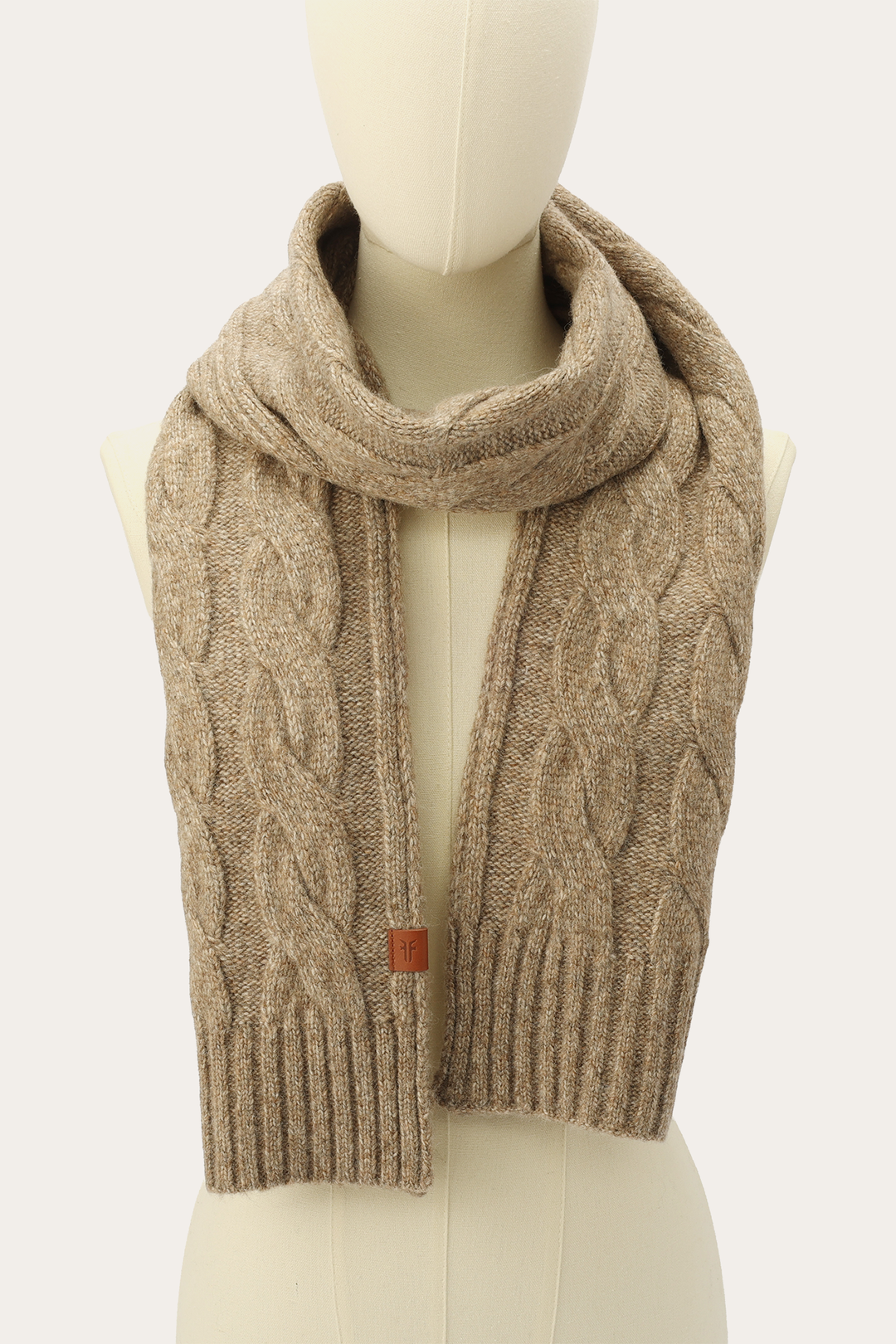 Burnt Olive Wide Cable Scarf | Frye Discount