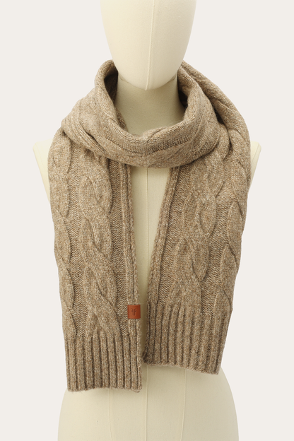Burnt Olive Wide Cable Scarf | Frye Discount