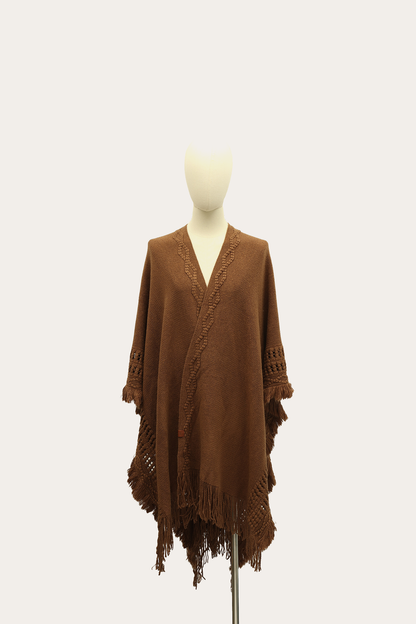 Acorn Embellished Fringe Ruana | Frye Quality