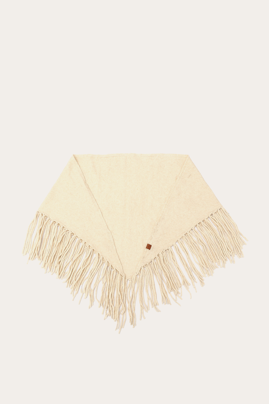 Birch Long Fringe Triangle Scarf | Frye Essential
