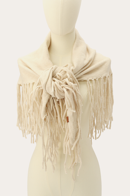 Birch Long Fringe Triangle Scarf | Frye Essential
