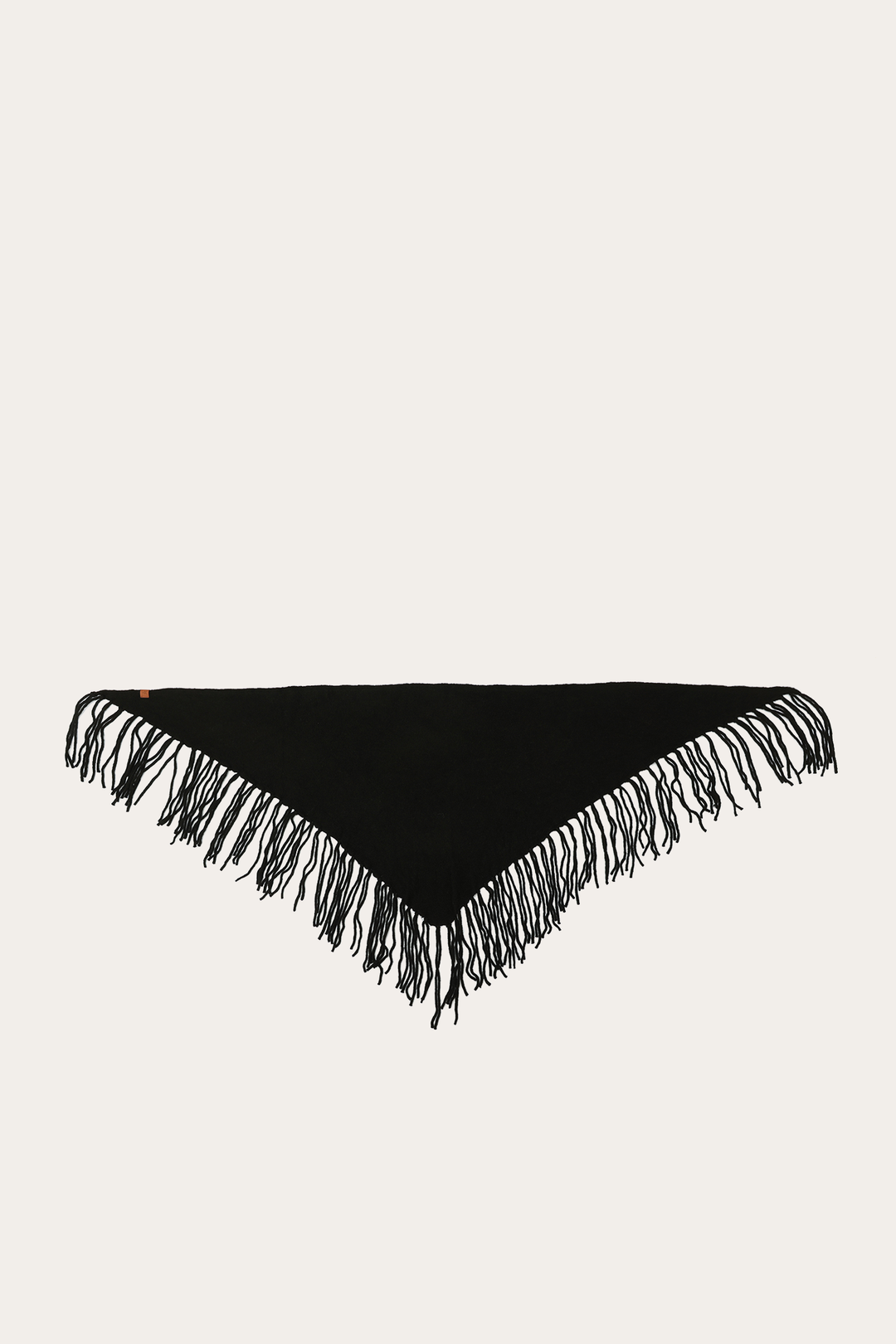 Black Long Fringe Triangle Scarf | Frye Featured