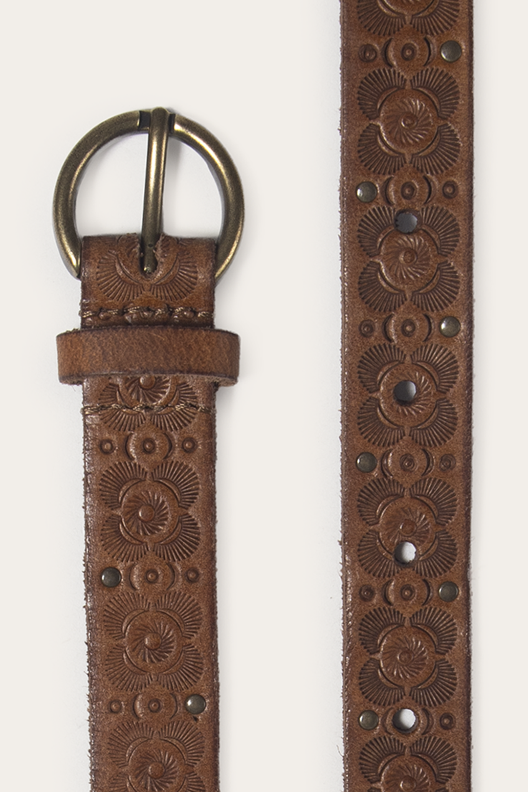 Light Whiskey 20mm Tooling & Stud Belt | Frye Popular