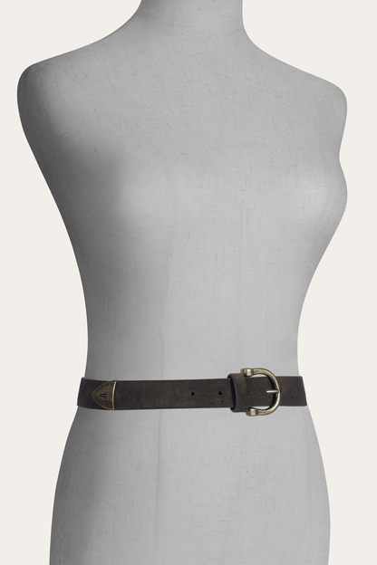 Light Olive 25mm Suede Horseshoe Buckle Belt | Frye Deals