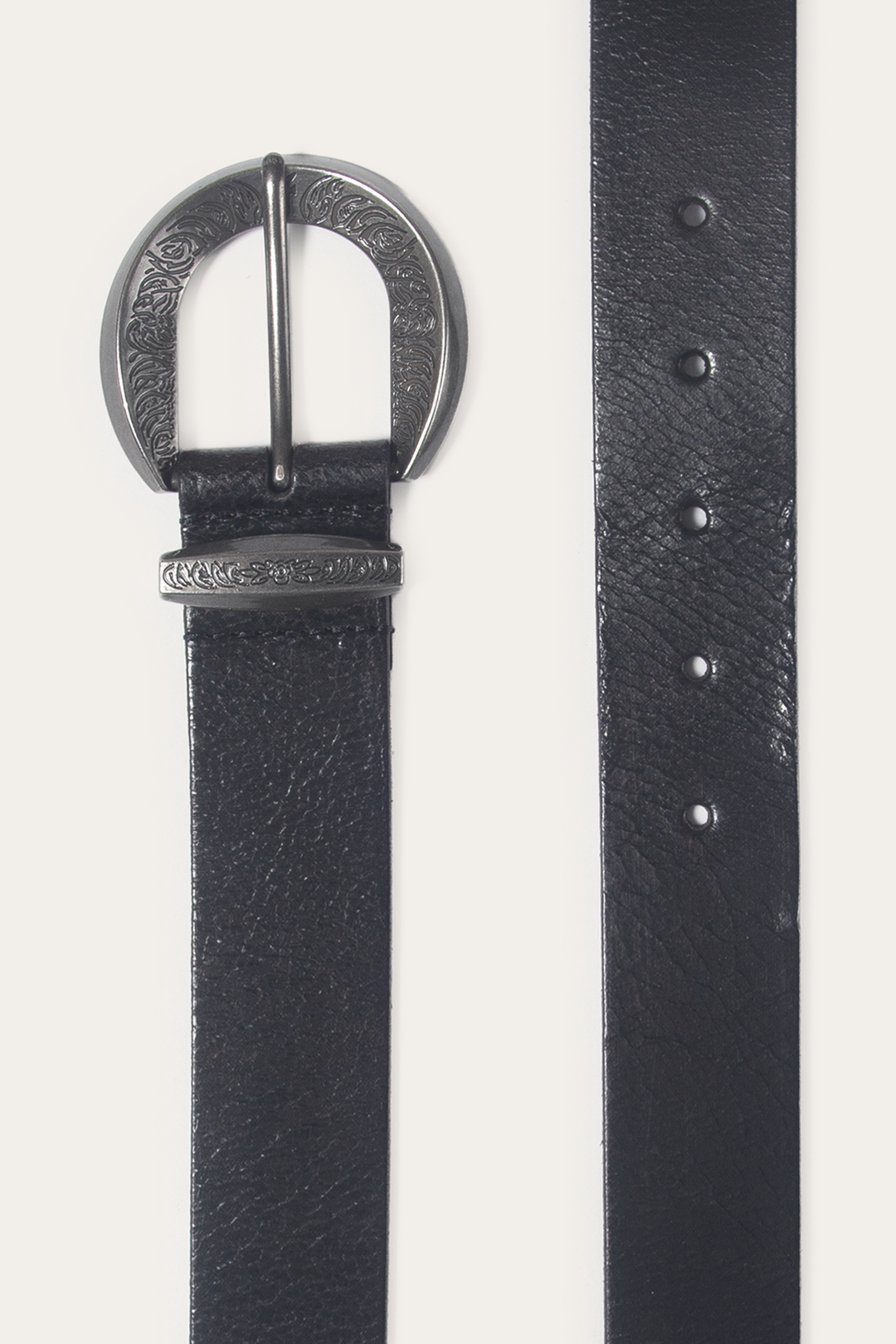 Black 35mm Engraved Buckle Belt | Frye Trending