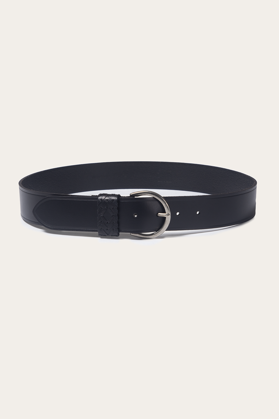 Black 40mm Belt With Woven Keeper | Frye Popular