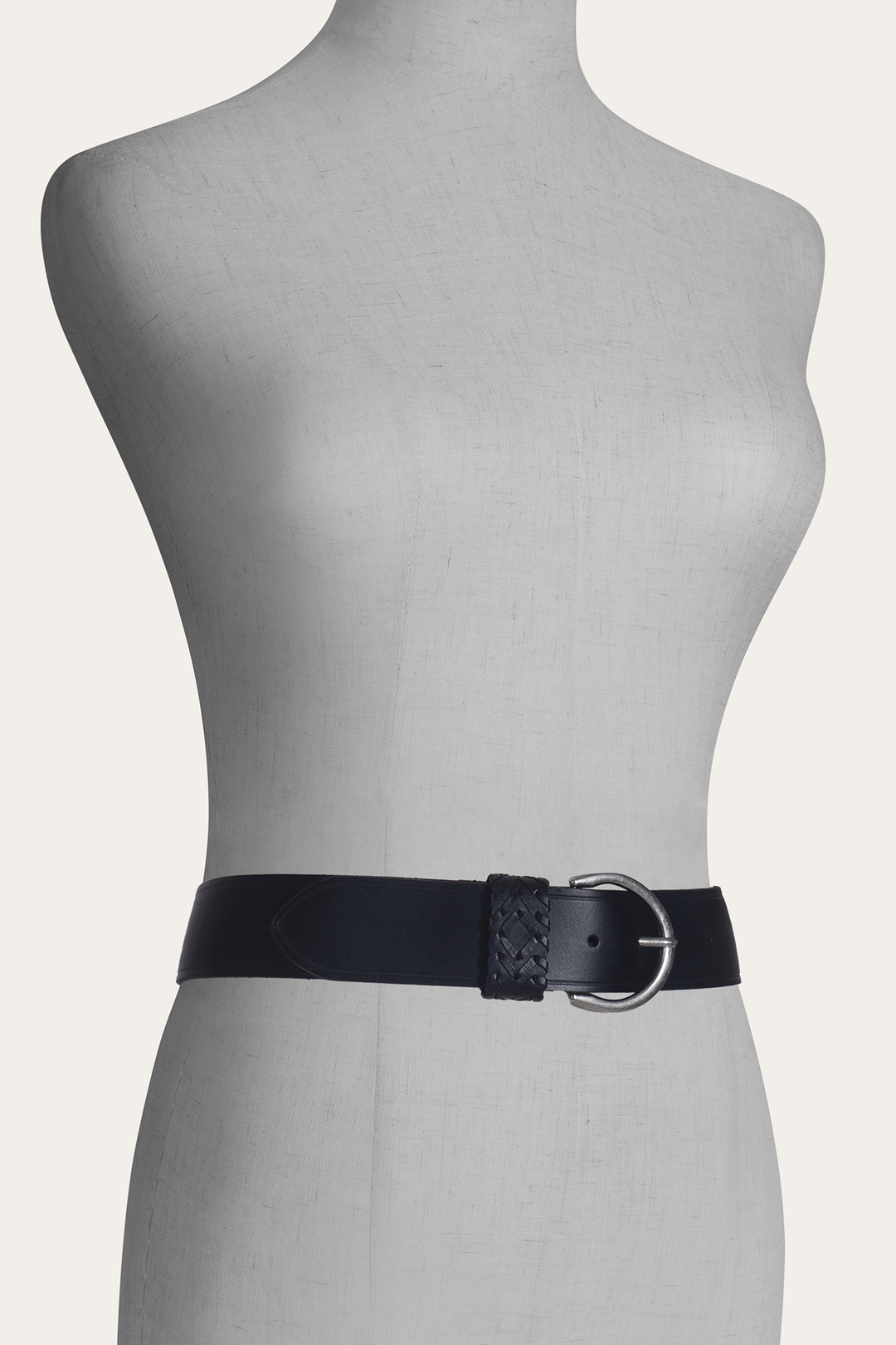 Black 40mm Belt With Woven Keeper | Frye Popular