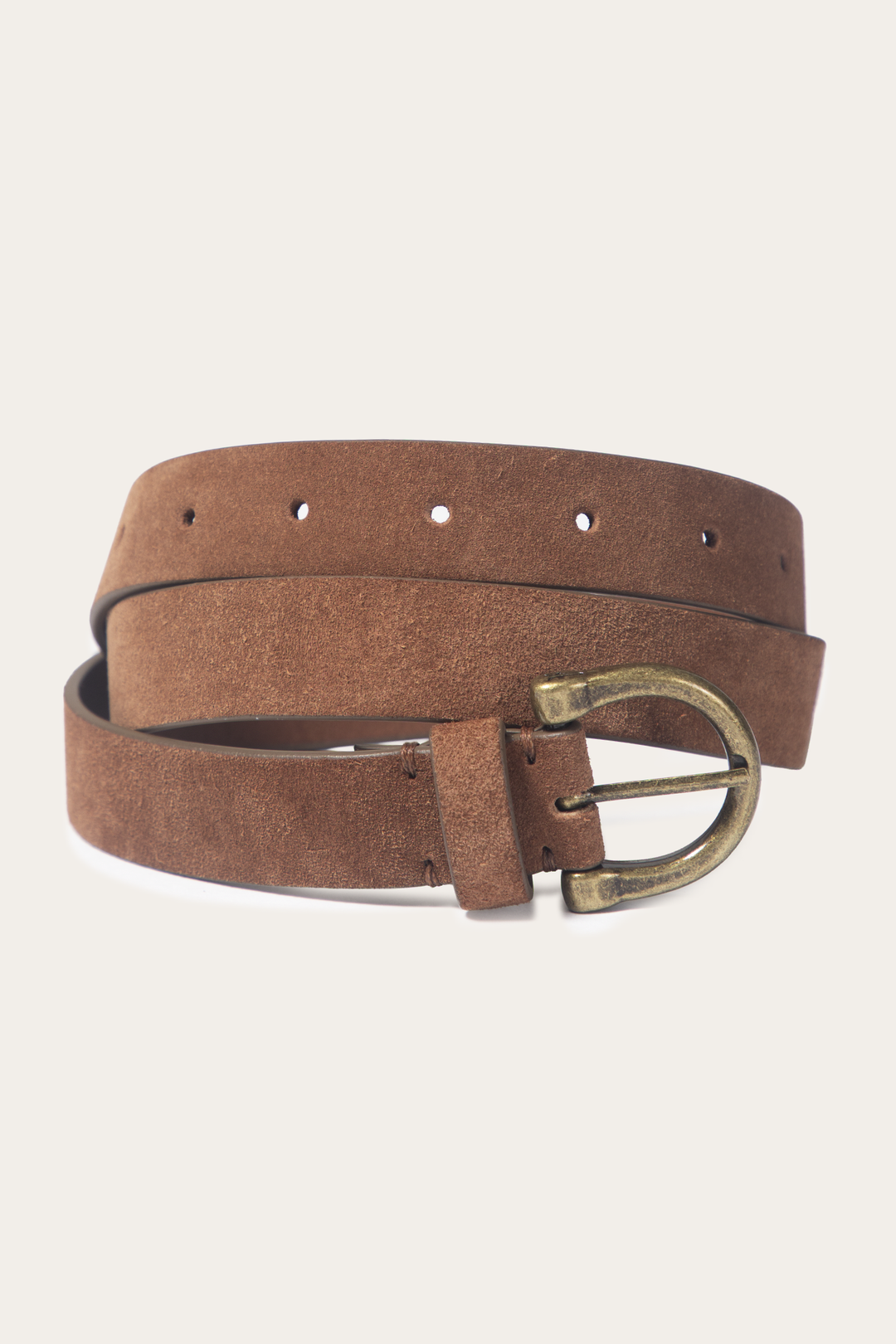 Light Whiskey 25mm Suede Horseshoe Buckle Belt | Frye New