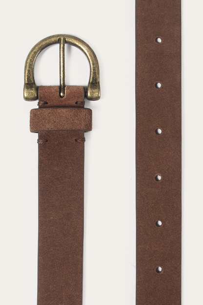 Light Whiskey 25mm Suede Horseshoe Buckle Belt | Frye New