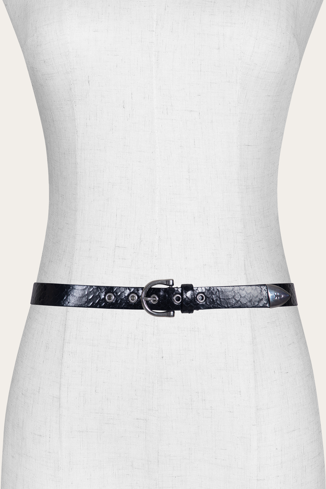 Women’s Black Snake 25mm Horseshoe Buckle Belt With Python | Frye Best Price