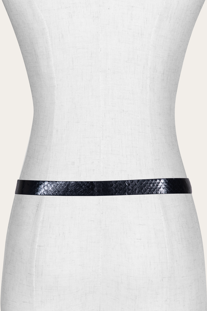Women’s Black Snake 25mm Horseshoe Buckle Belt With Python | Frye Best Price