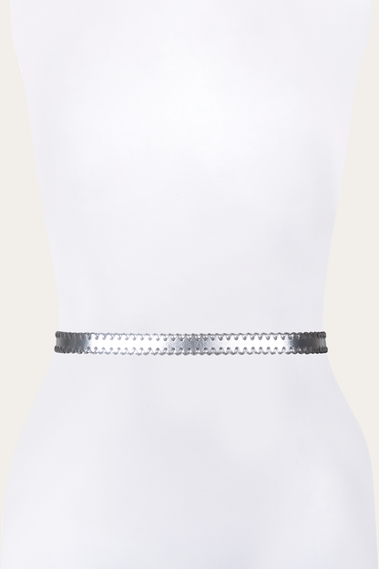 20mm Silver Leather Belt With 3-Piece Buckle Set | Frye Latest