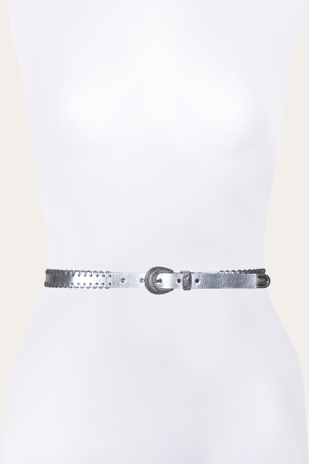20mm Silver Leather Belt With 3-Piece Buckle Set | Frye Latest