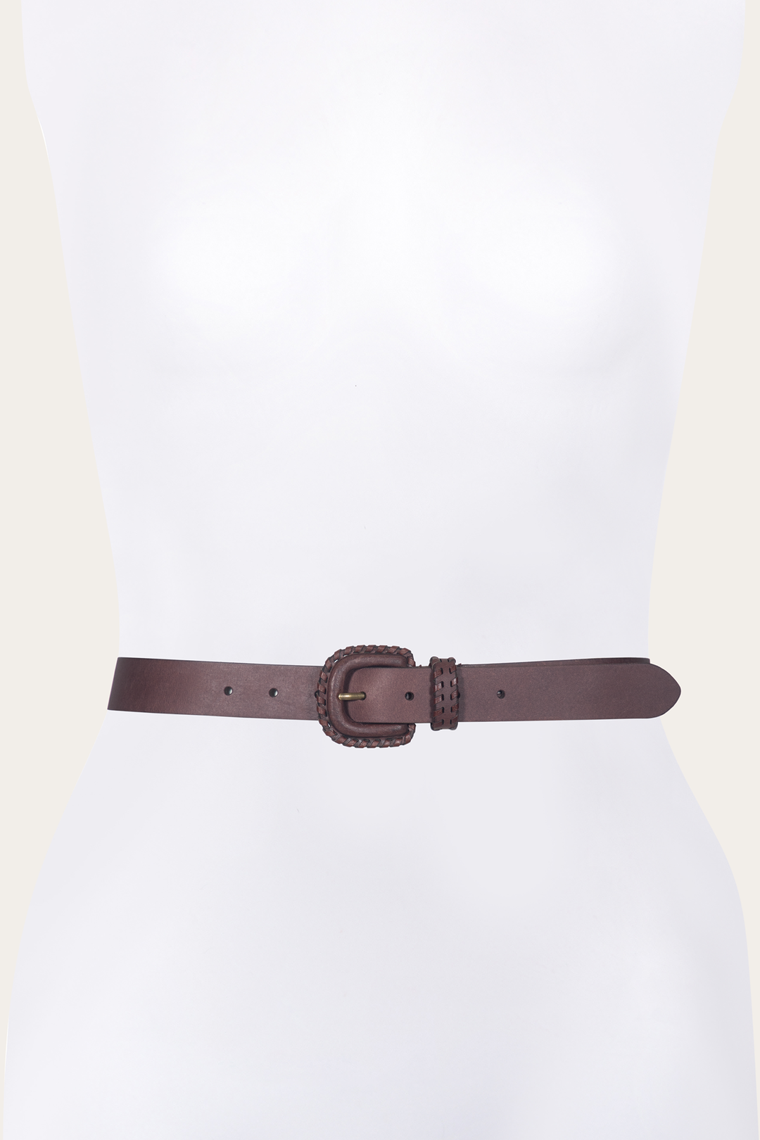 30mm Brown Leather Belt With Covered Buckle | Frye Recommended