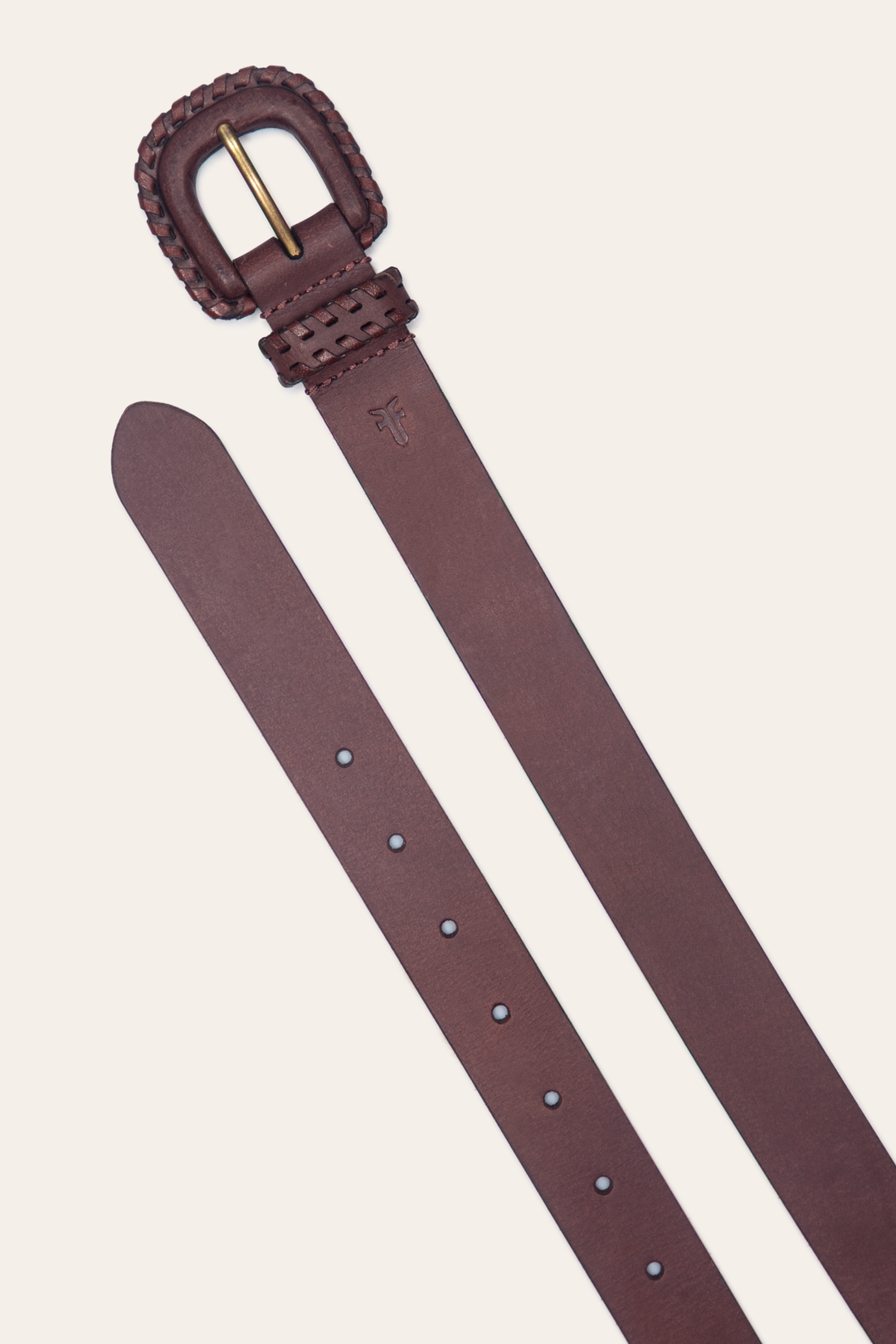 30mm Brown Leather Belt With Covered Buckle | Frye Recommended