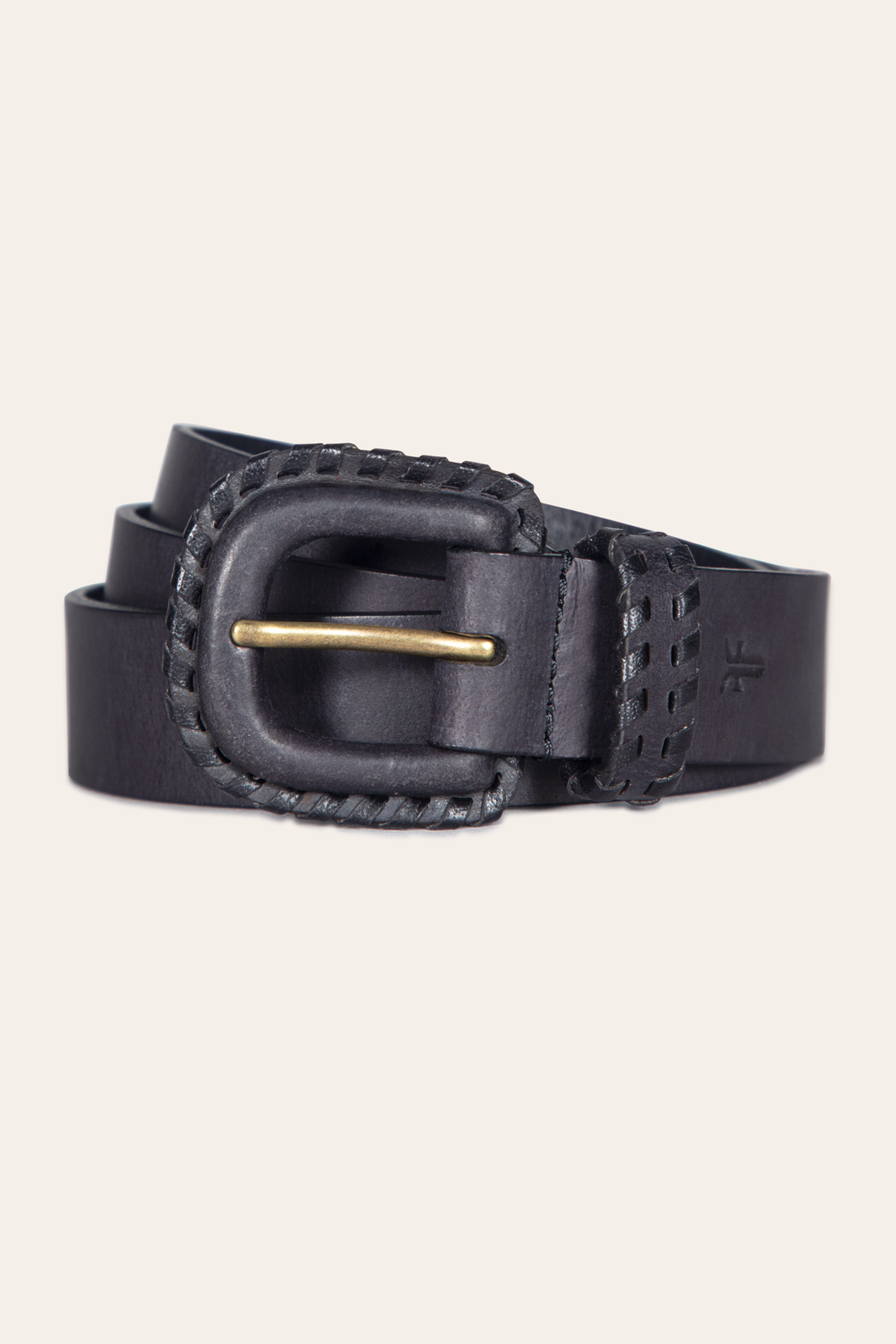 30mm Black Leather Belt With Covered Buckle | Frye Smart Buy