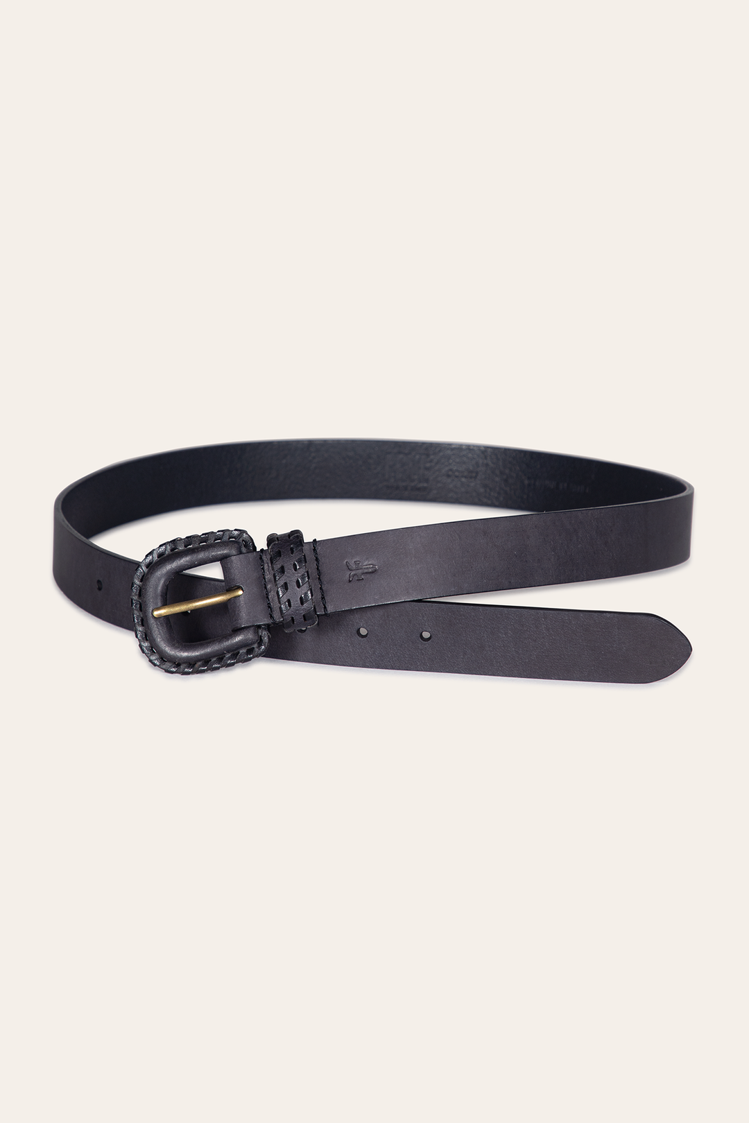 30mm Black Leather Belt With Covered Buckle | Frye Smart Buy