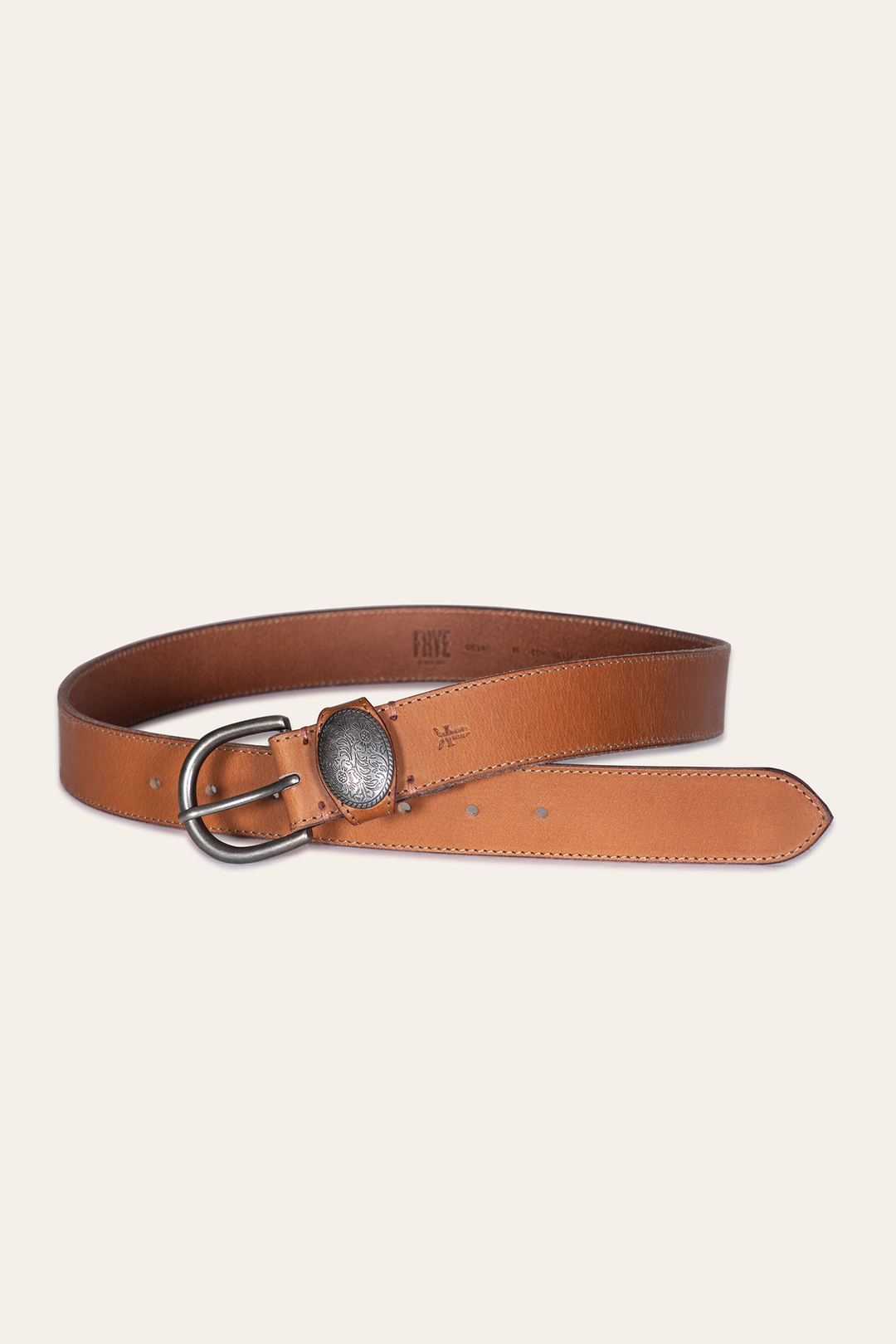 Women’s Beige 35mm Belt With Concho On Loop | Frye Hot Sale