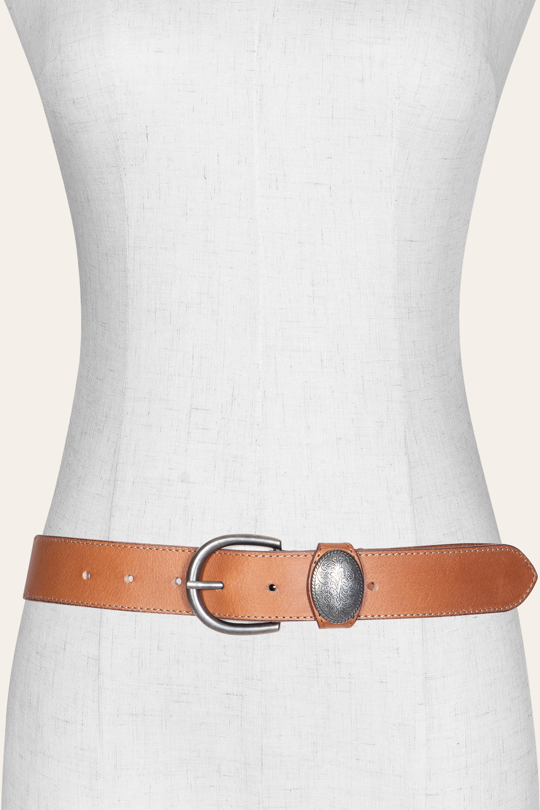 Women’s Beige 35mm Belt With Concho On Loop | Frye Hot Sale