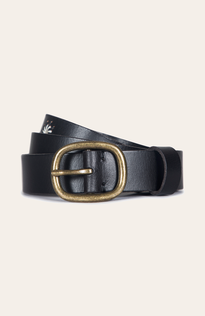 30mm Black Belt With Embroidered Holes | Frye Sale