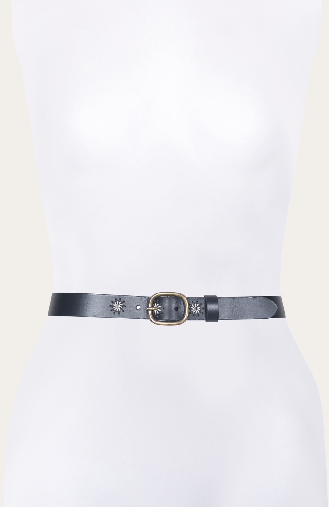 30mm Black Belt With Embroidered Holes | Frye Sale