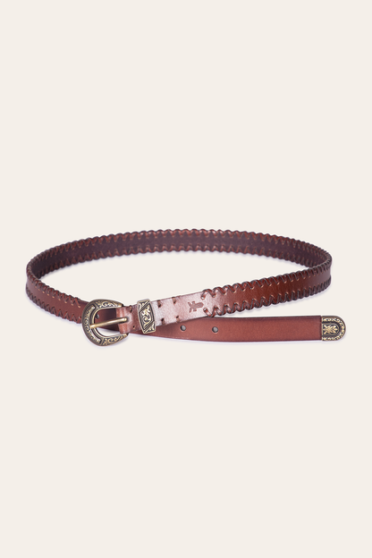 20mm Tan Leather Belt With 3-Piece Buckle Set | Frye Trusted