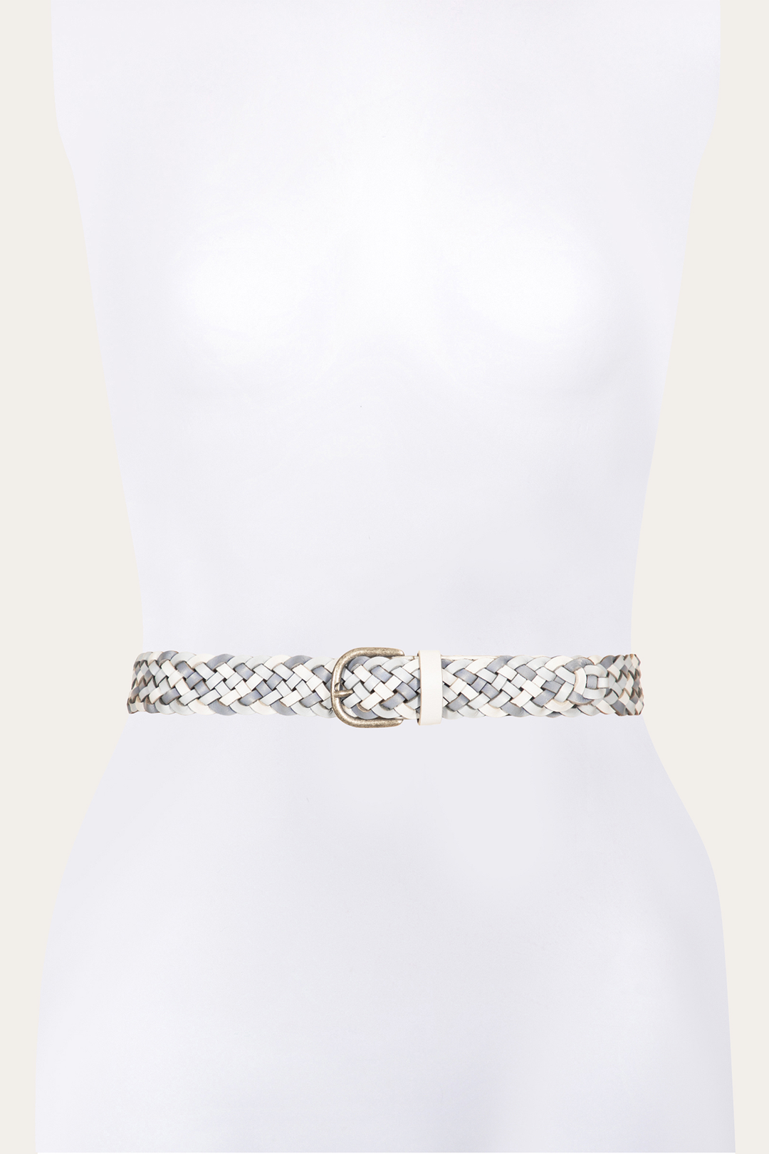 35mm Washed Denim Woven Leather Belt | Frye Quality