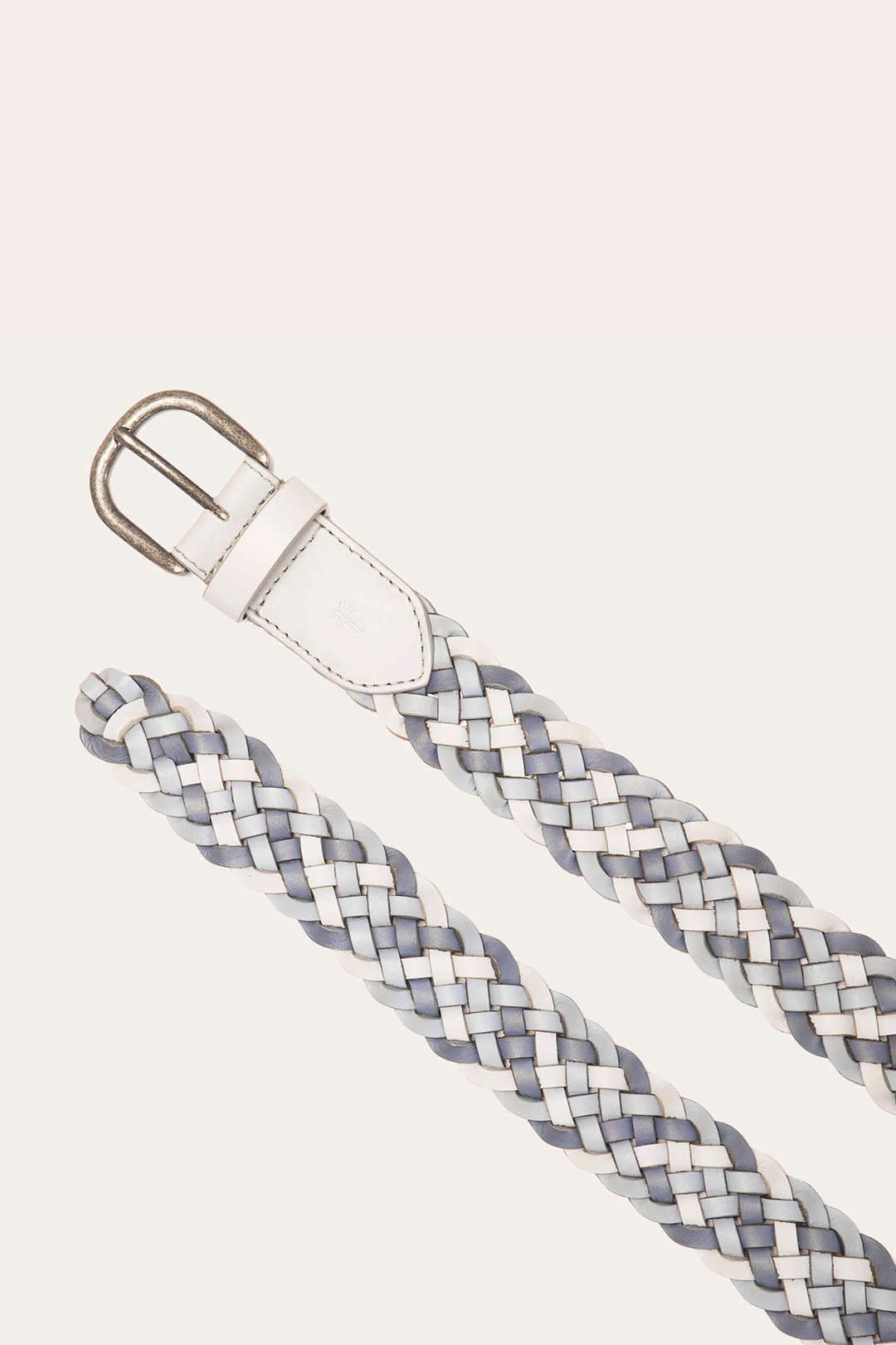 35mm Washed Denim Woven Leather Belt | Frye Quality