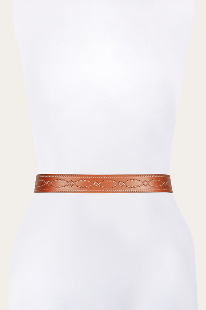 40mm Tan Belt With 2-Tone Stitch | Frye Smart Buy