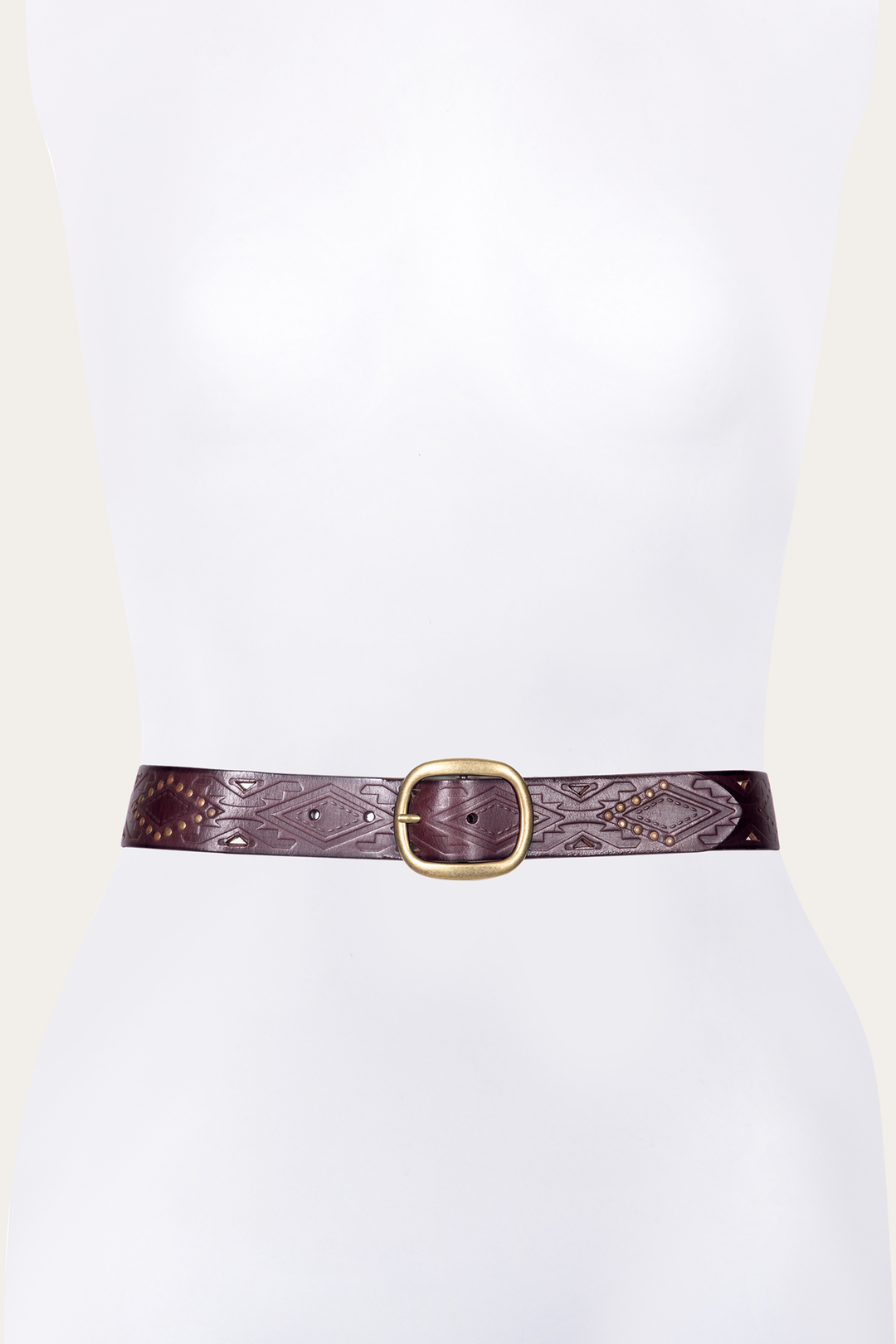38mm Brown Southwestern Embossed Belt | Frye Smart Buy
