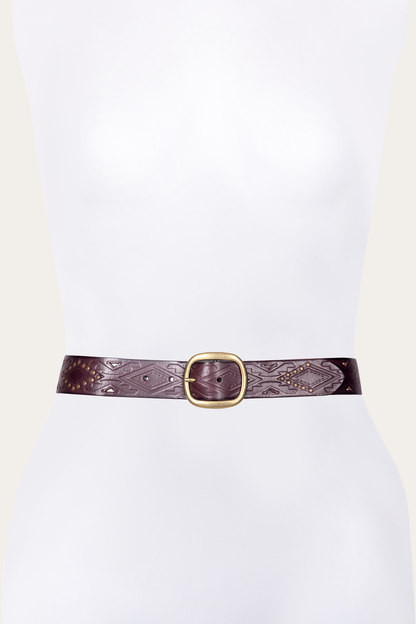 38mm Brown Southwestern Embossed Belt | Frye Smart Buy