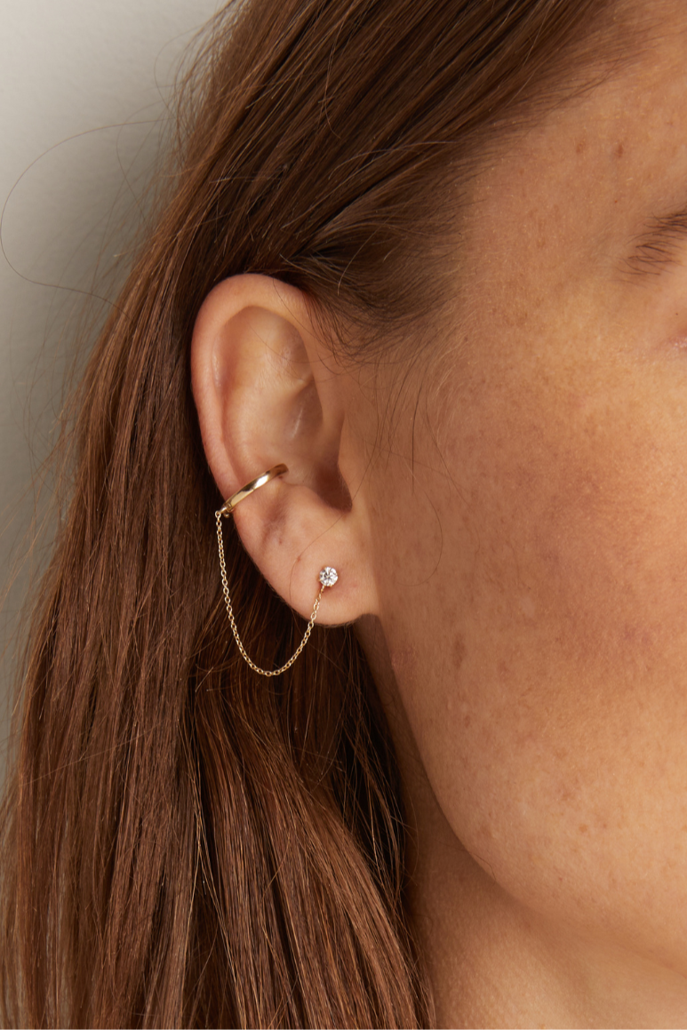 Women’s Lab Grown Diamond Stud and Ear Cuff | Aurate x The Frye Company | Frye Trusted