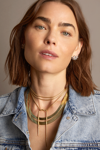 Women’s Extra Bold Herringbone Necklace | Aurate x The Frye Company | Frye Smart Buy