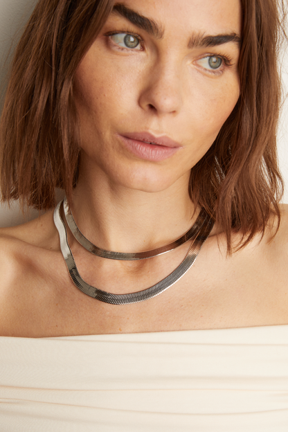 Women’s Bold Herringbone Necklace | Aurate x The Frye Company | Frye Value