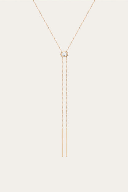 Women’s Lab Grown White Sapphire Bolo Necklace | Aurate x The Frye Company | Frye Trusted