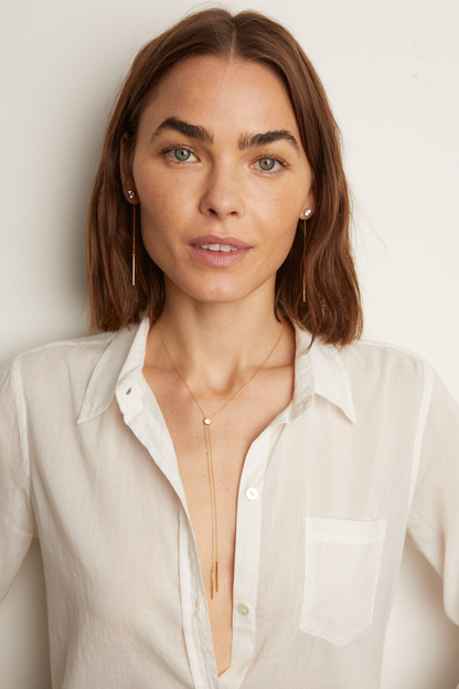 Women’s Lab Grown White Sapphire Bolo Necklace | Aurate x The Frye Company | Frye Trusted
