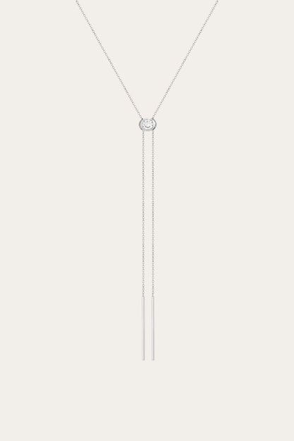 Women’s Lab Grown White Sapphire Bolo Necklace | Aurate x The Frye Company | Frye Best Seller