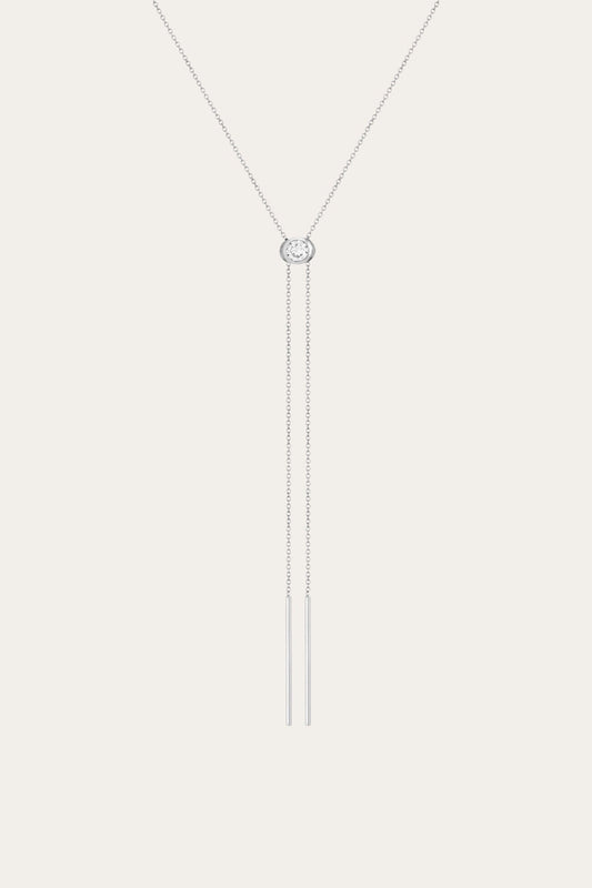 Women’s Lab Grown White Sapphire Bolo Necklace | Aurate x The Frye Company | Frye Best Seller