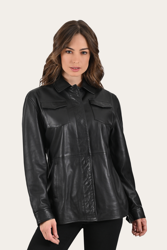 Black Bailor Shirt Jacket | Frye Recommended