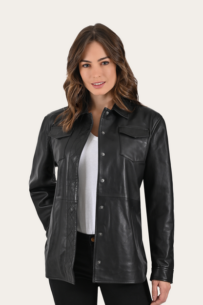 Black Bailor Shirt Jacket | Frye Recommended