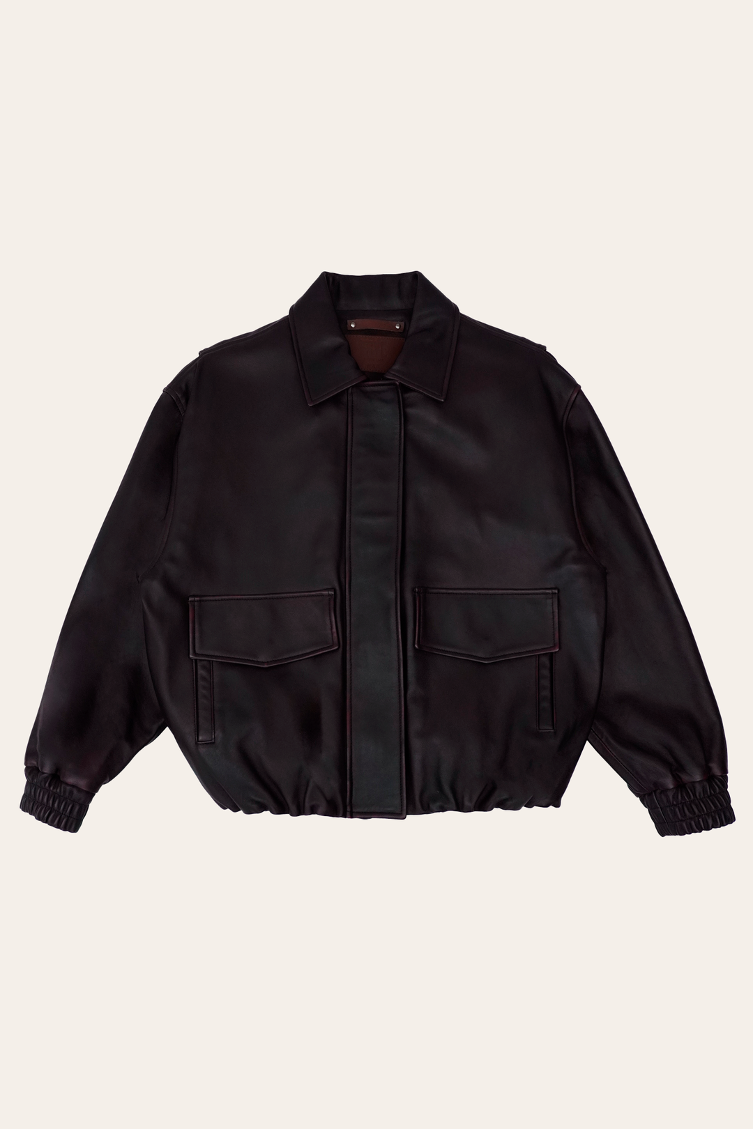 Black Cherry Harper Oversized Bomber | Frye Customer Favorite