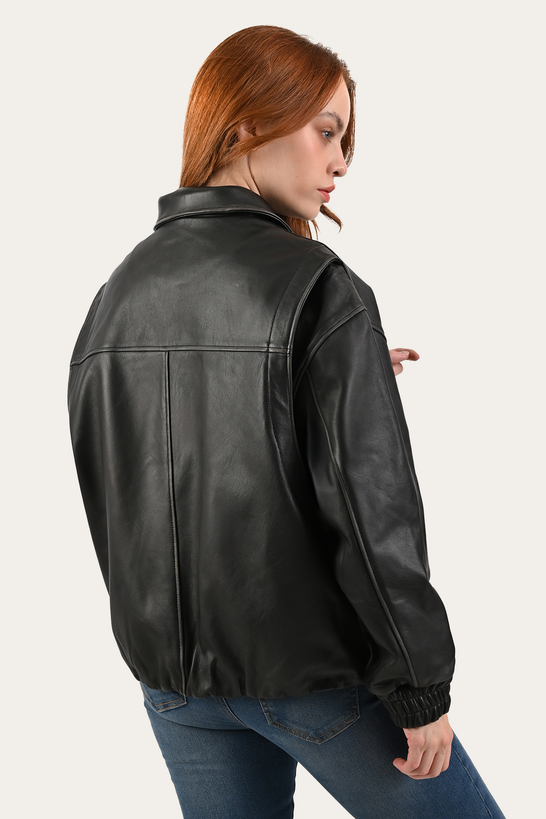 Black Harper Oversized Bomber | Frye Everyday