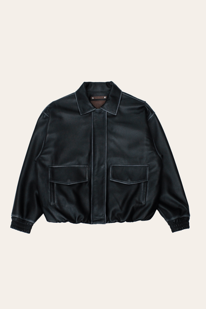 Black Harper Oversized Bomber | Frye Everyday