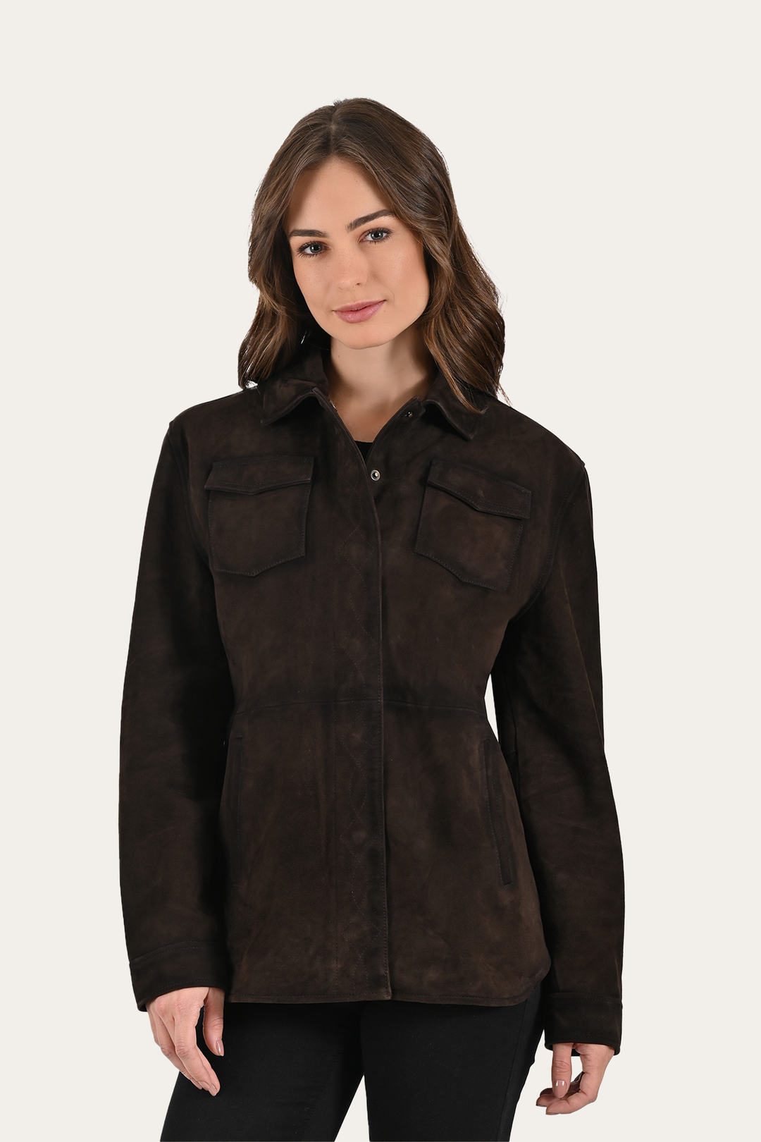 Dark Brown Avett Overshirt Jacket | Frye Exclusive